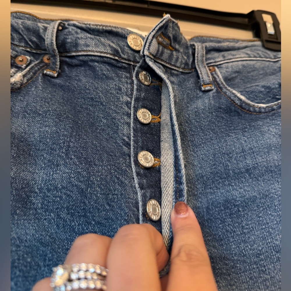 Agolde Riley High Rise Straight Crop Jeans - Frequnecy - Picture 6 of 13